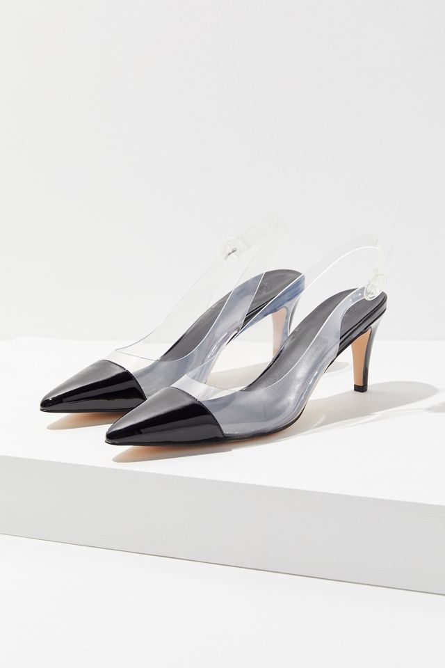 UO Clear Slingback Kitten Heel #3
