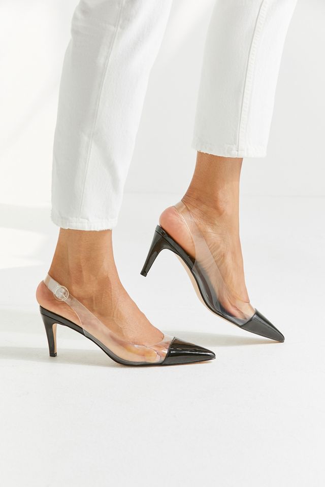 UO Clear Slingback Kitten Heel #4