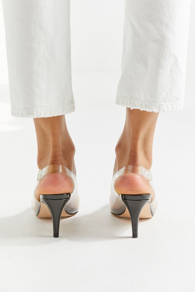 UO Clear Slingback Kitten Heel #5