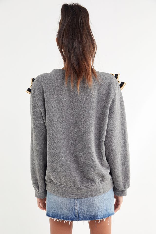 Layered Ruffle-Front Sweatshirt #2