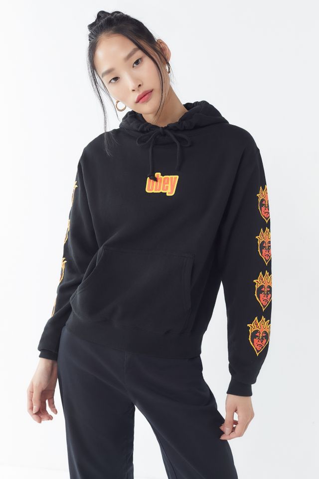 Obey sales flame hoodie