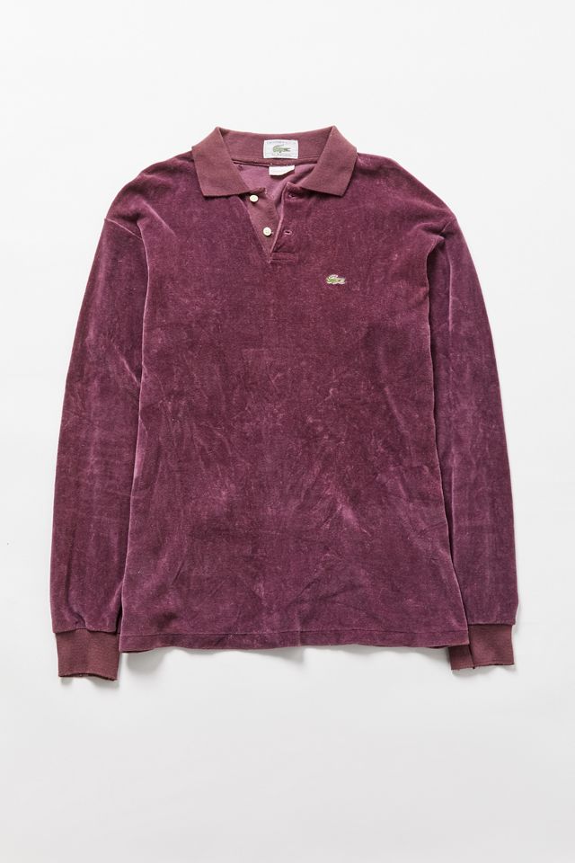 Vintage Lacoste Velour Rugby Shirt | Urban Outfitters