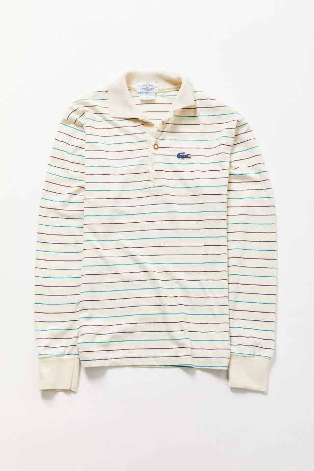 Lacoste long hotsell sleeve striped polo