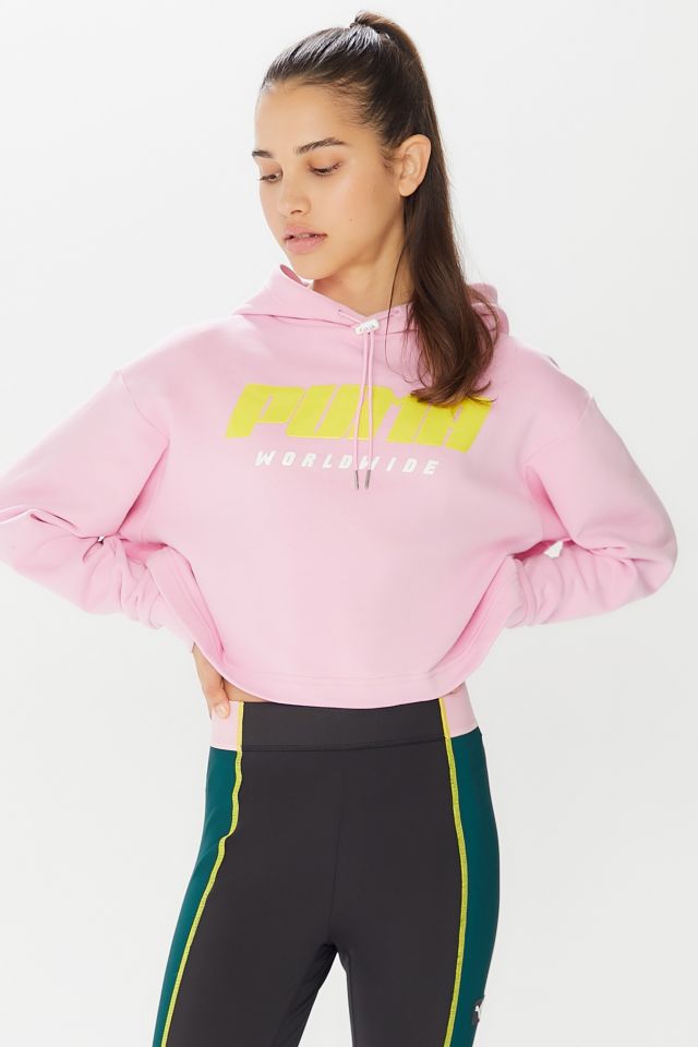 Puma TZ Cropped Hoodie Sweatshirt | Urban Outfitters