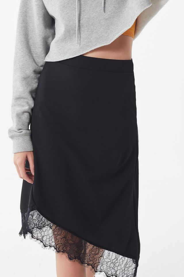 UO Lace Trim Slip Skirt  #1