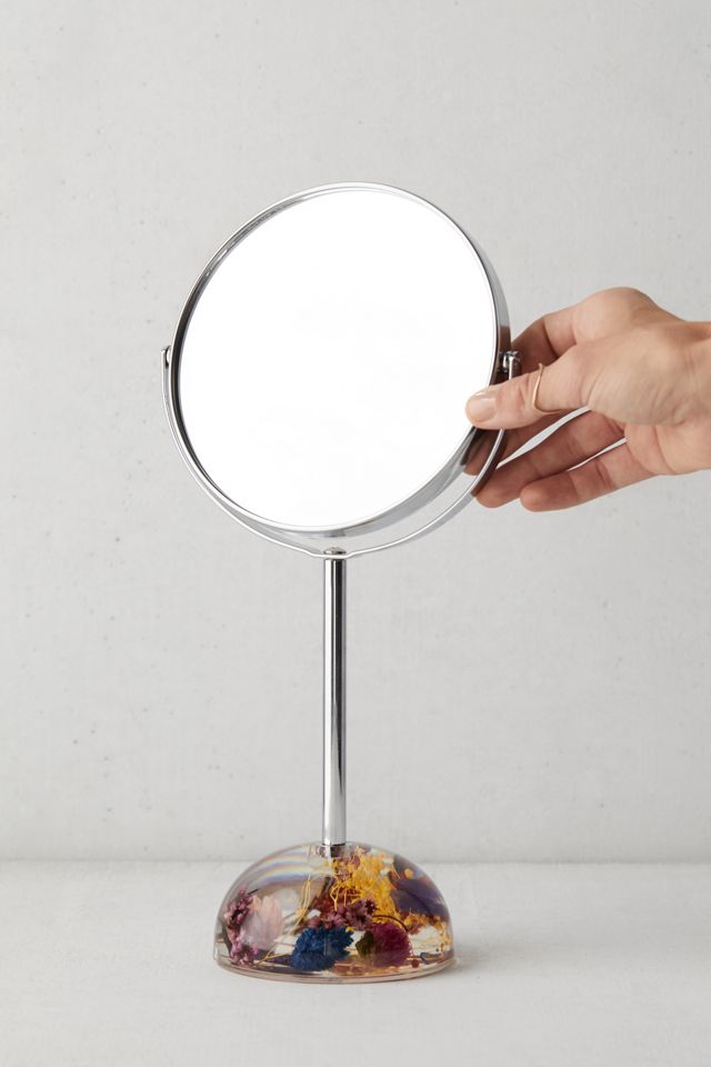 Acrylic Dried Floral Tabletop Mirror #1