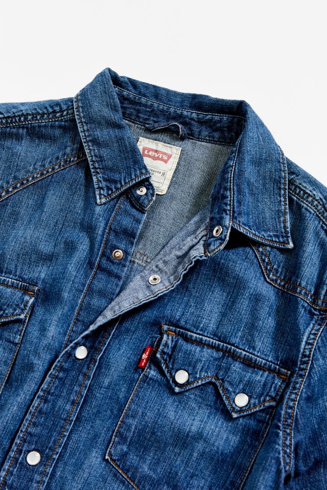 Vintage Levi’s Dark Wash Denim Western Shirt #2