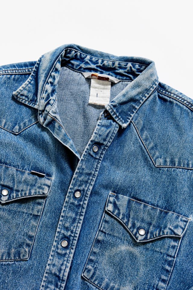 Vintage Carhartt Splatter Denim Western Shirt #2