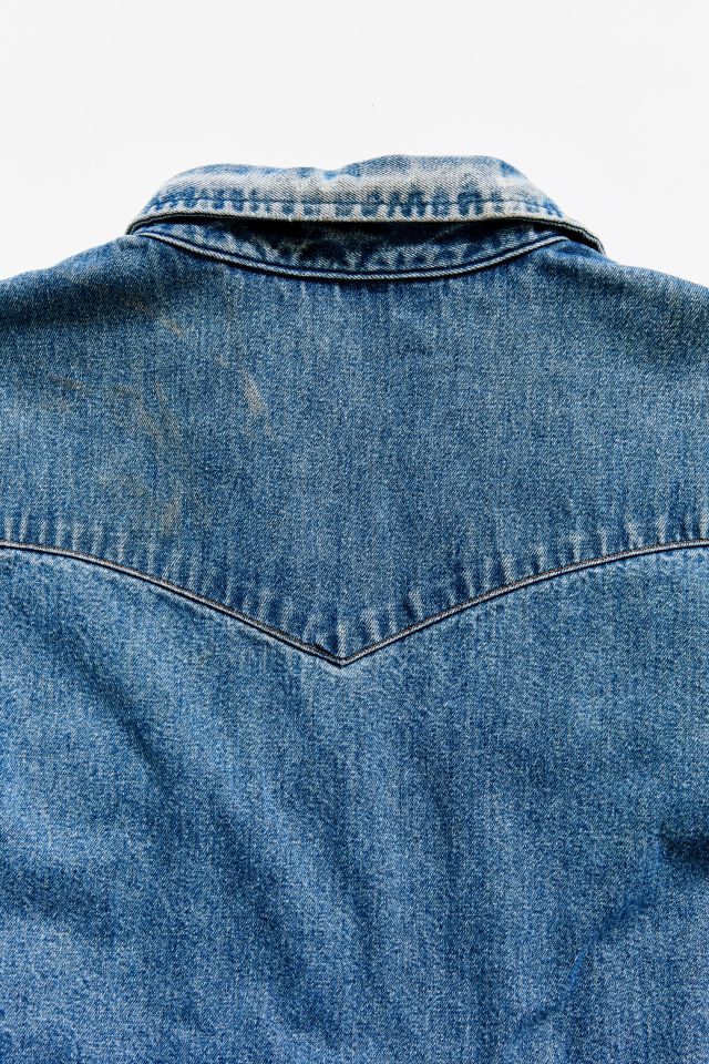 Vintage Carhartt Splatter Denim Western Shirt #4