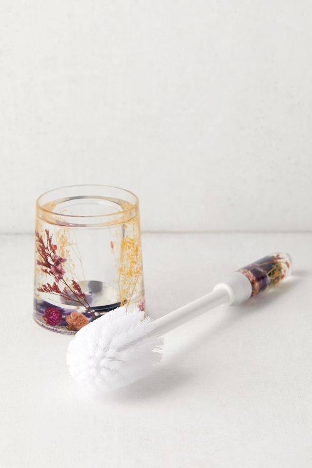 Acrylic Dried Floral Toilet Brush #2