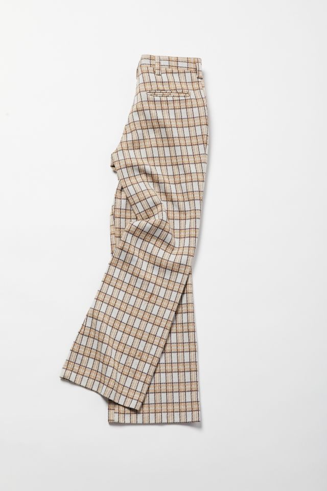 Vintage Tan Checkered Pant | Urban Outfitters