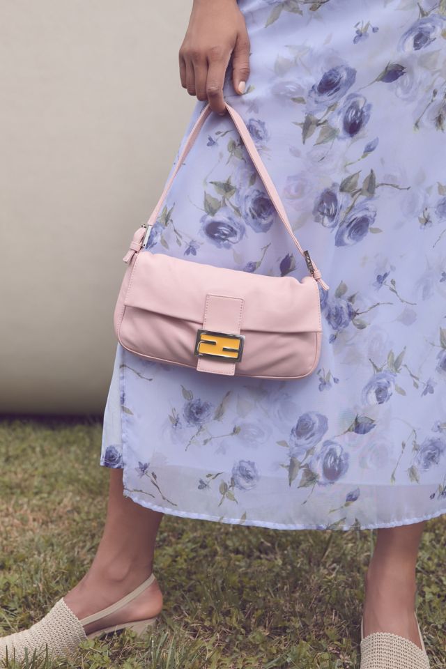 Urban Renewal Vintage Fendi Pink Leather Baguette Bag