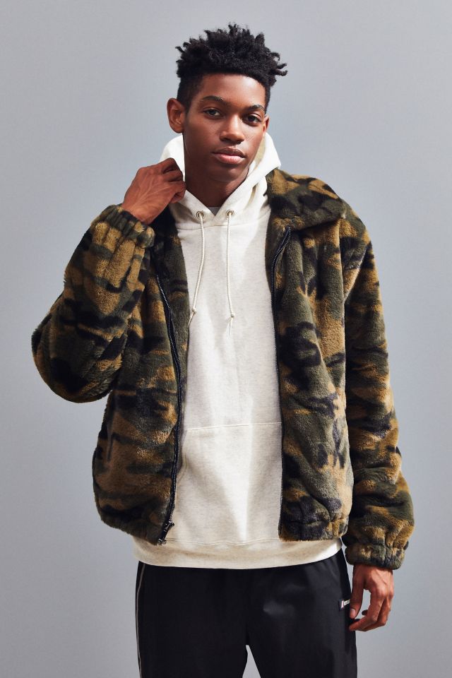 Faux fur cheap camo parka