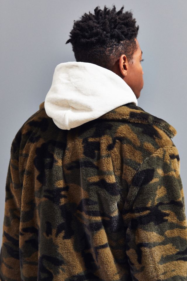 UO Camo Faux Fur Bomber Jacket #4