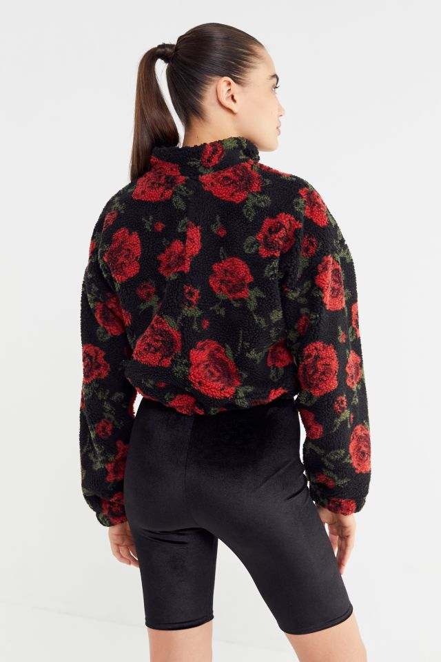 UO Rose Teddy Half-Zip Pullover Sweatshirt #1