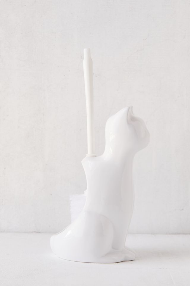 Ceramic Cat Toilet Brush #1