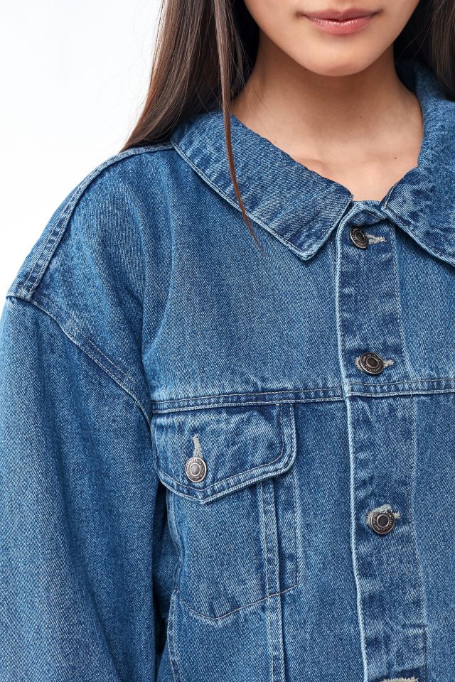 Blouson vintage surdimensionné en denim #2