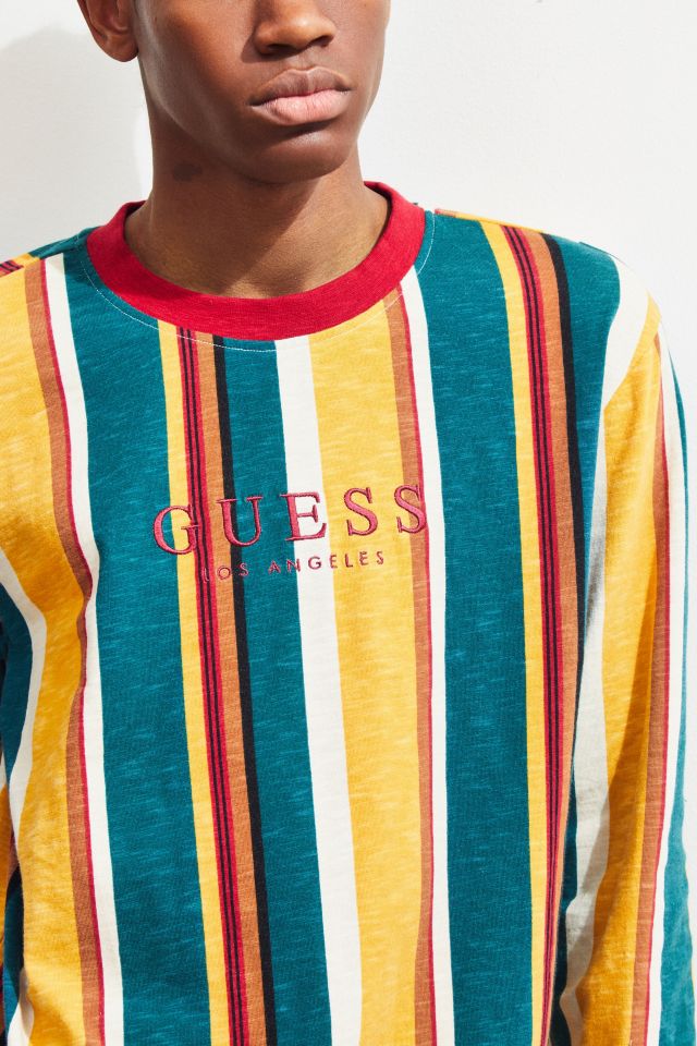 GUESS Sayer Stripe Long Sleeve Tee #4