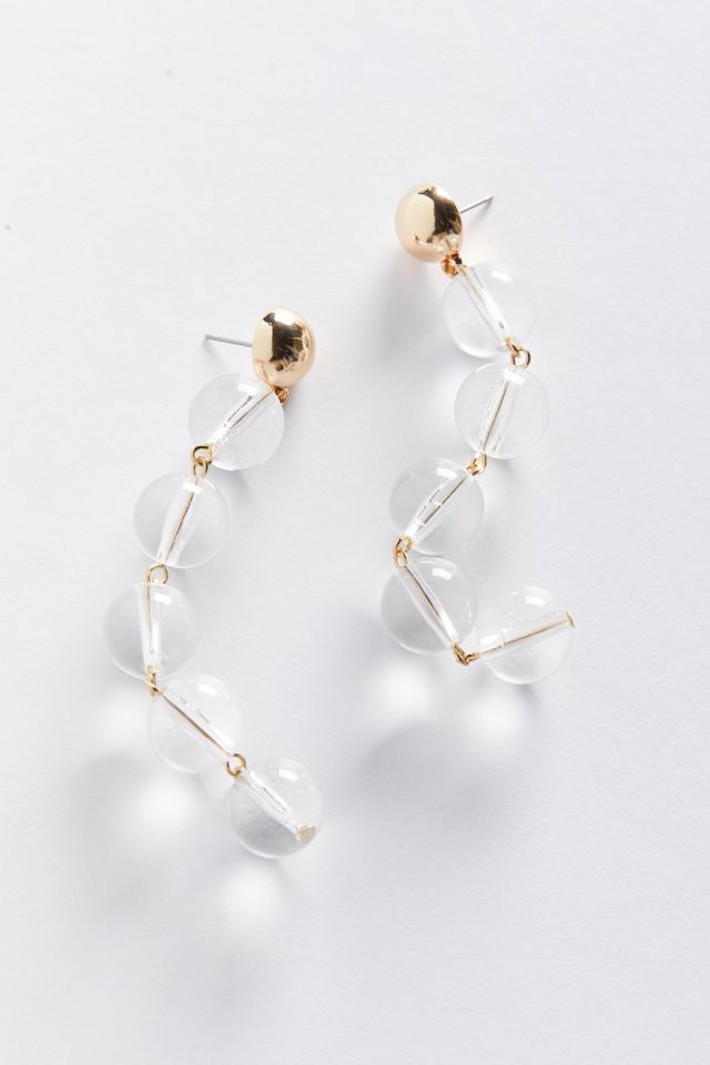 Clear Bauble Chain Earring #1