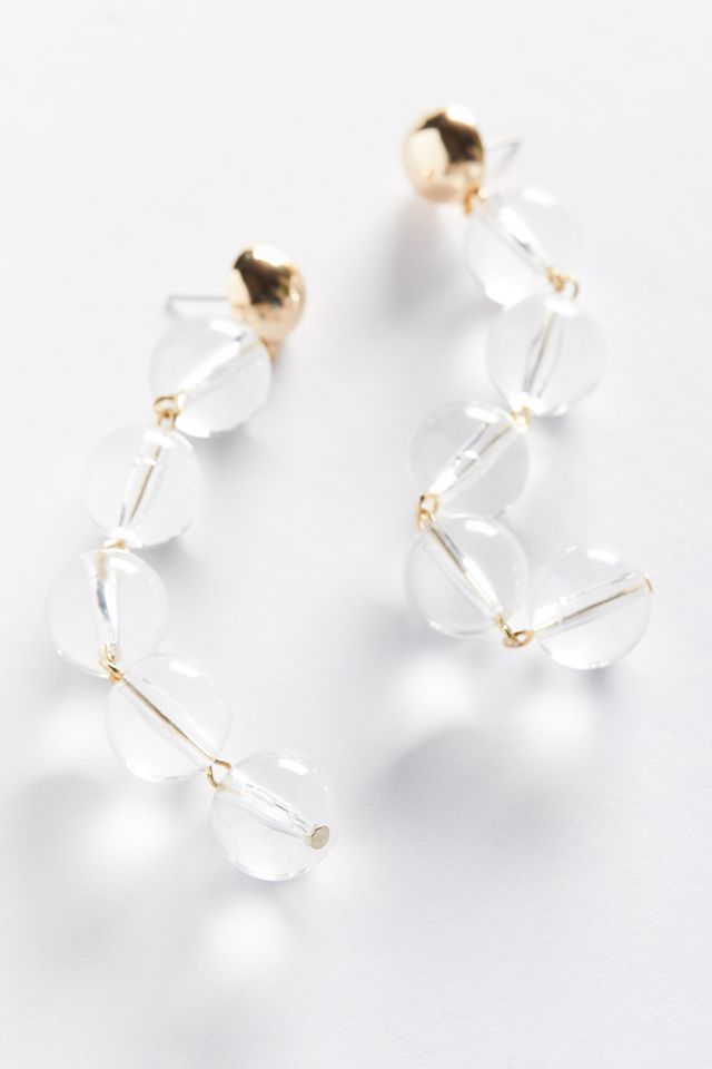 Clear Bauble Chain Earring #2