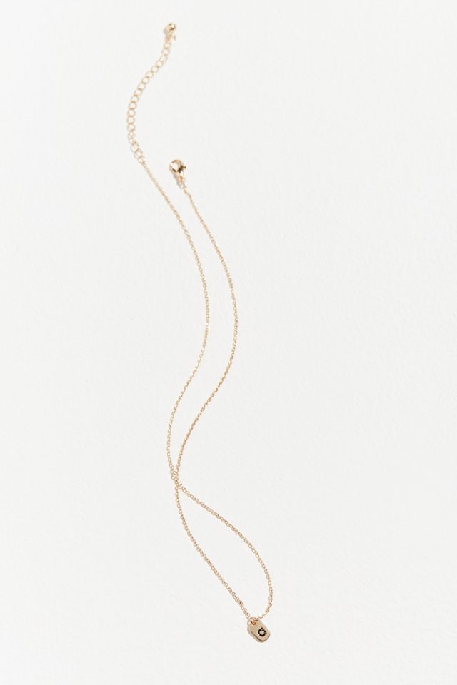 Initial Mini Tag Necklace #1