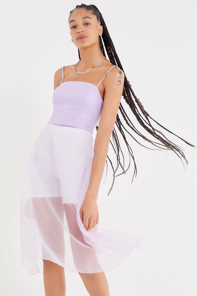 UO Sheer Organza Midi Dress #3