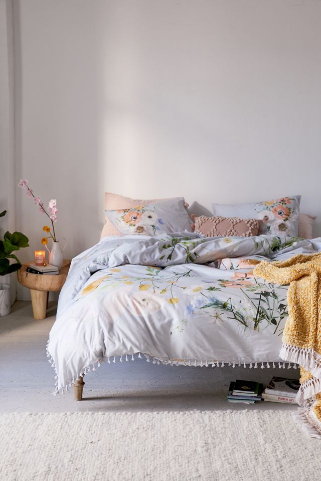 Phoebe Floral Tassel Duvet Cover #2