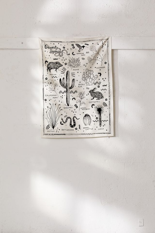 Desert Species Reference Chart Tapestry | Urban Outfitters