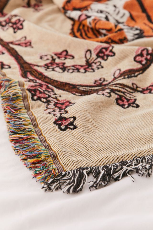 Calhoun & Co. Tiger Rose Throw Blanket #3