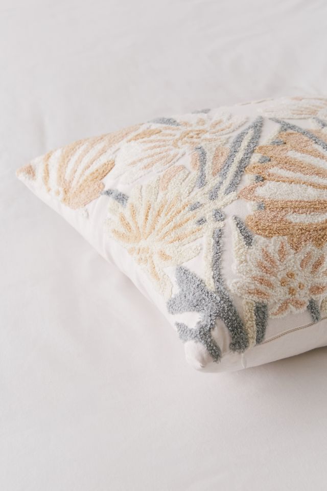 Lowitja Floral Crewel Embroidery Throw Pillow #2