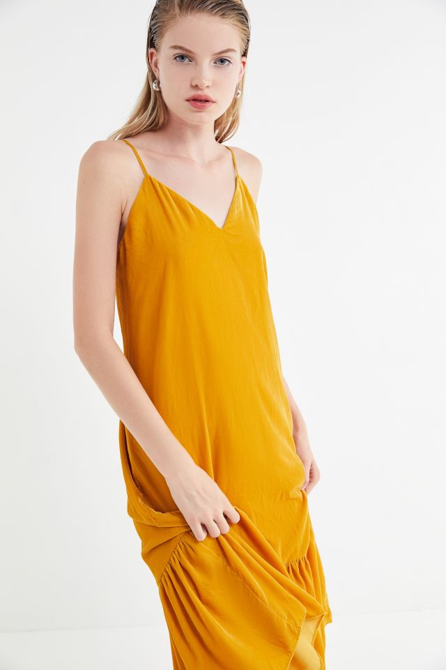 UO Madeline Velvet Ruffle Midi Dress #1