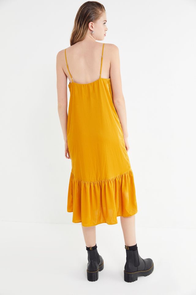 UO Madeline Velvet Ruffle Midi Dress #2
