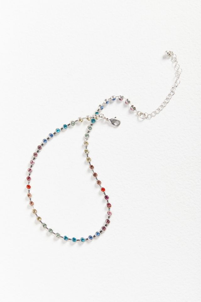 Rhinestone Rainbow Necklace #1