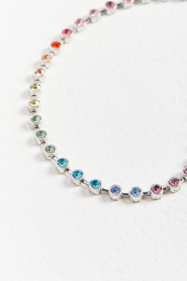 Rhinestone Rainbow Necklace #2
