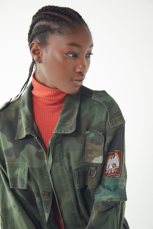 Vintage Cinched Camo Jacket #1