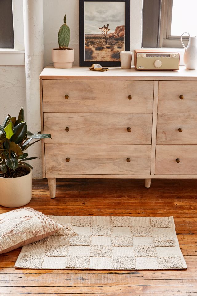Leven Looped Checkered Textured Rug #1