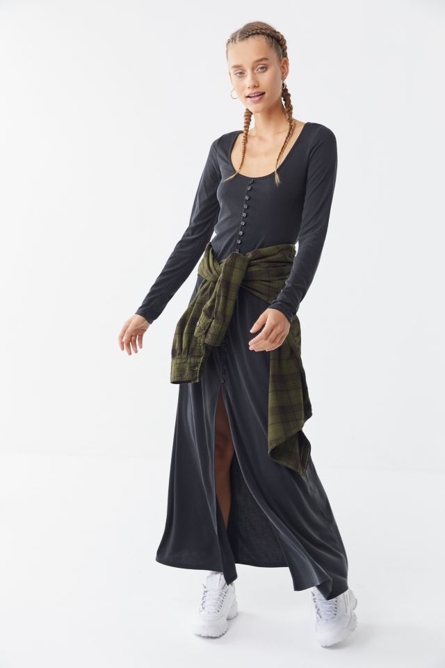 Robe Maxi Tricotée Boutonnée UO #1