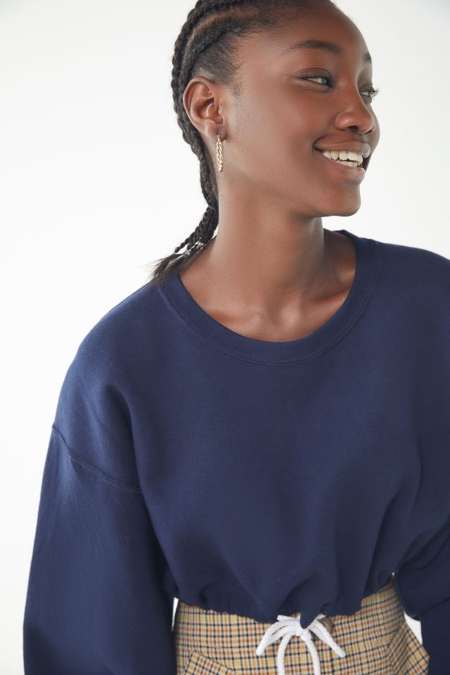 Urban Renewal Recycled Drawstring Hem Cropped Sweatshirt #3
