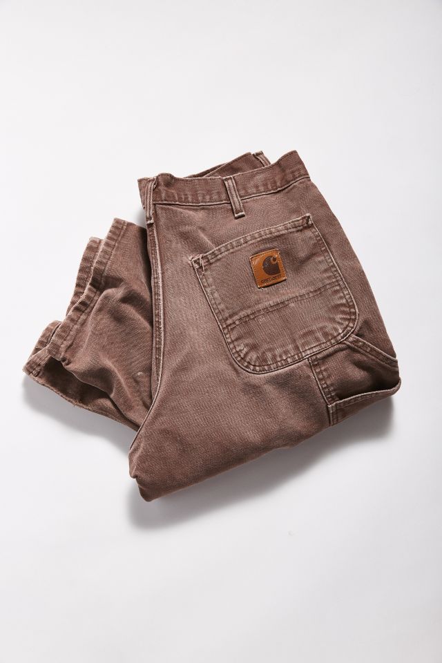 Vintage Carhartt Faded Brown Carpenter Pant #1