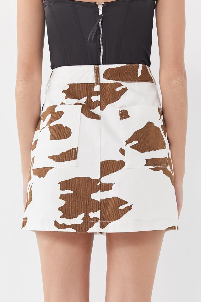 UO Rosie Cow Print Pelmet Mini Skirt | Urban Outfitters