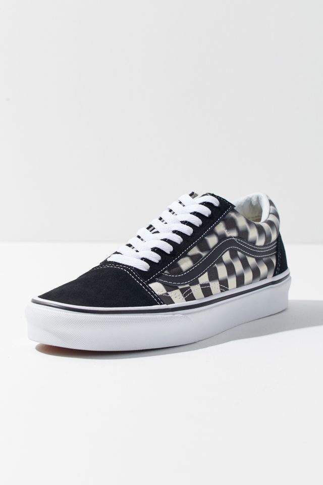 Blurred checkerboard shop vans old skool