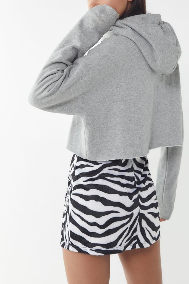 UO Zebra Print Fleece Mini Skirt #1