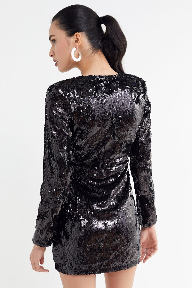 Motel Meli Plunging Sequin Mini Dress #1