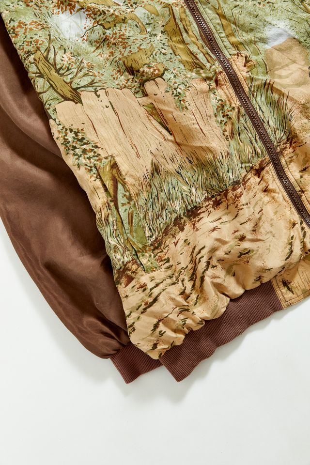 Vintage ‘90s Forest Print Bomber Jacket  #4