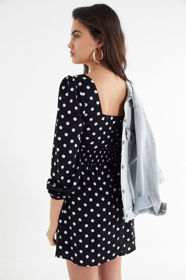 UO Polka Dot Square-Neck Mini Dress #2