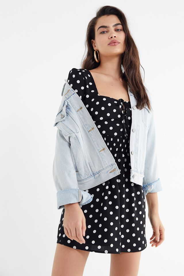 UO Polka Dot Square-Neck Mini Dress #3