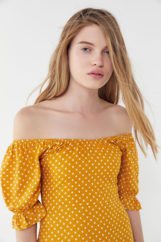 Robe Mini UO à Manches Bouffantes à Pois #3