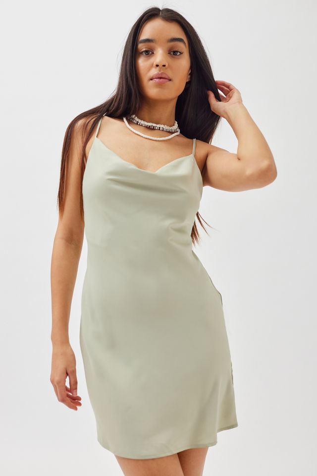 UO Mallory Cowl Neck Slip Dress