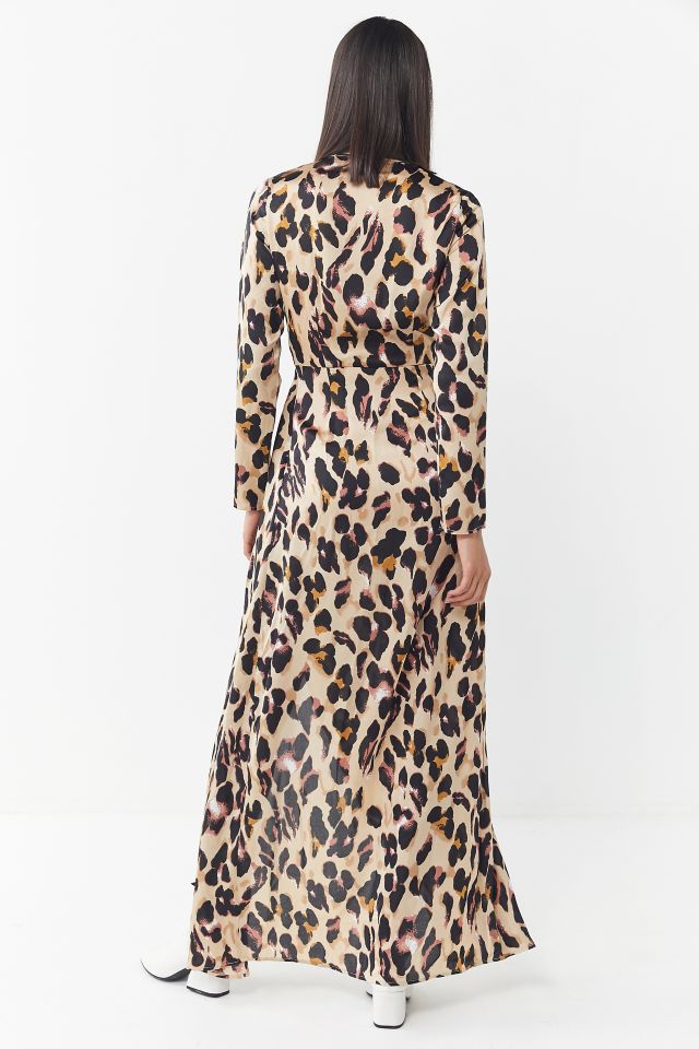 Robe Maxi StyleKeepers Imprimé Léopard Torsadée Devant #2