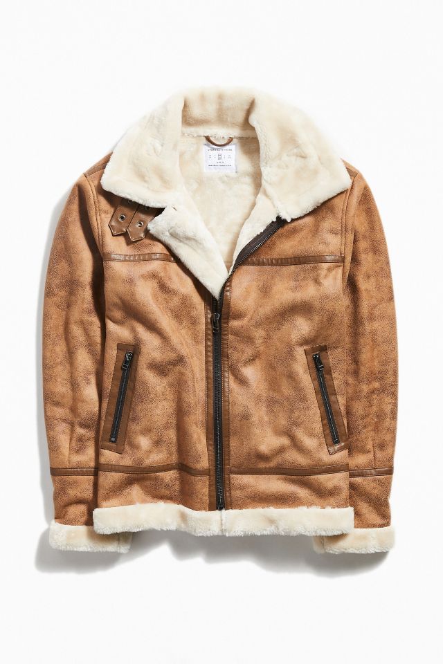 UO Faux Shearling Aviator Jacket